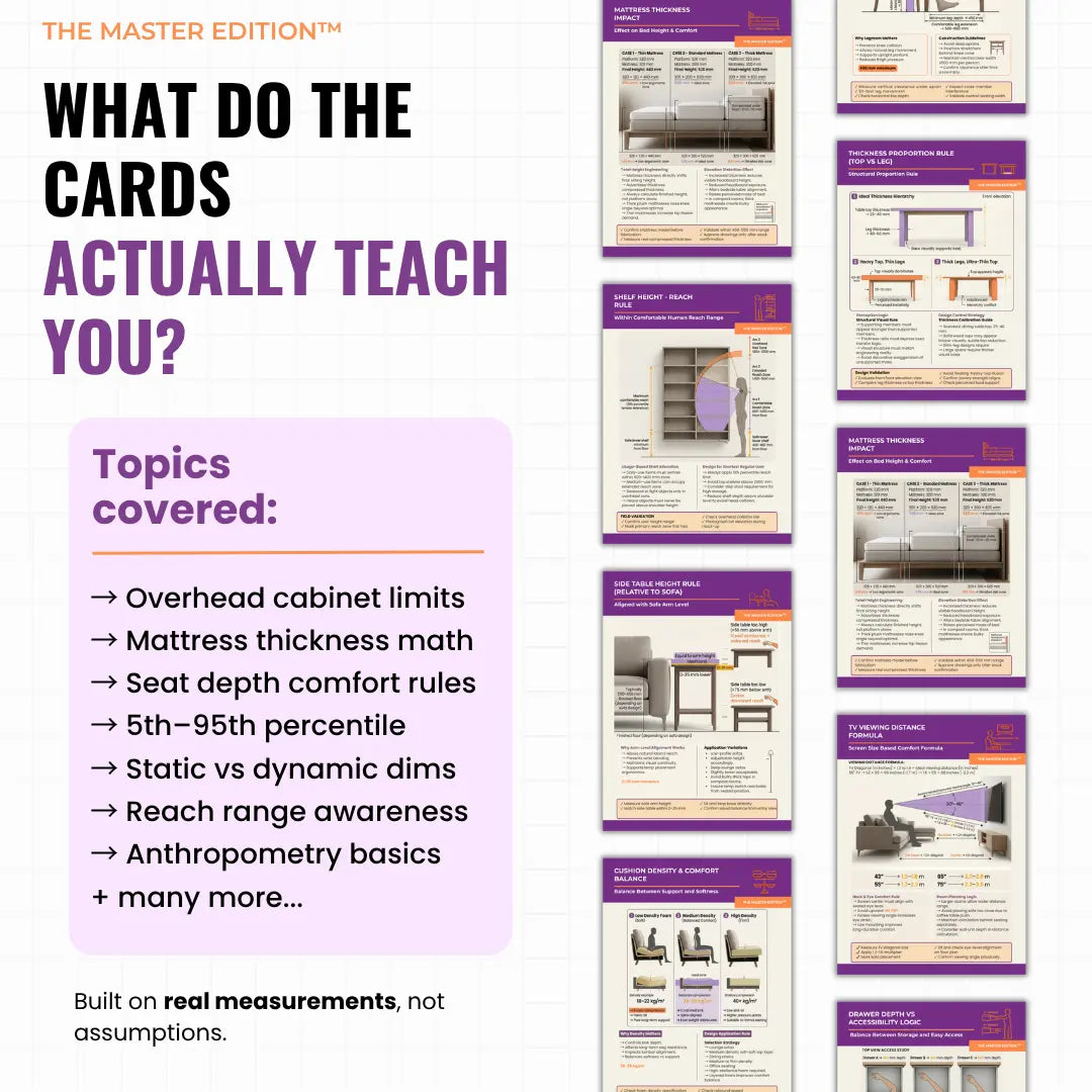 Furniture Proportion & Ergonomics Mastercards